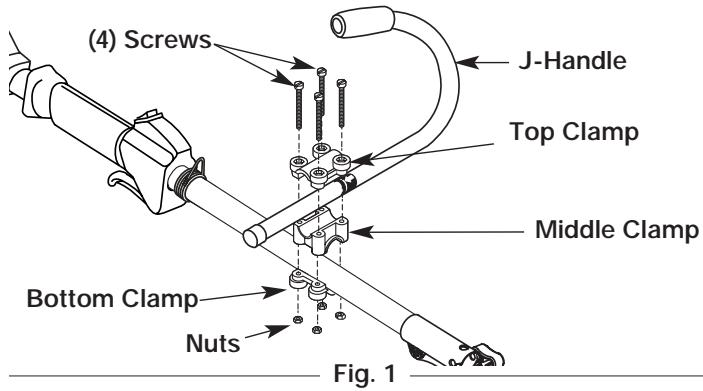 MTD TB425CS - INSTALL AND ADJUST THE J-HANDLE - 1