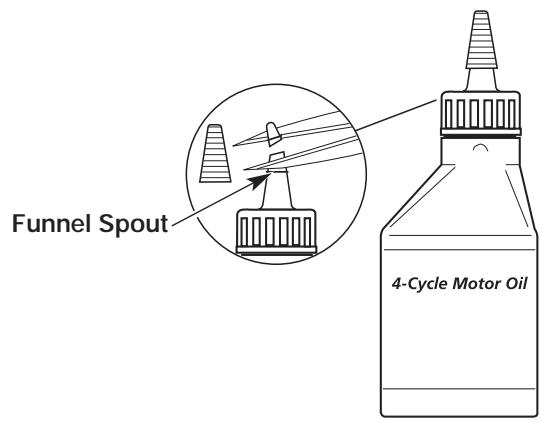 MTD TB425CS - ADDING OIL TO CRANKCASE: INITIAL USE - 1