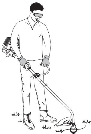MTD TB425CS - HOLDING THE TRIMMER - 2