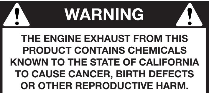 MTD TB4920CC - CALIFORNIA PROPOSITION 65 WARNING - 1
