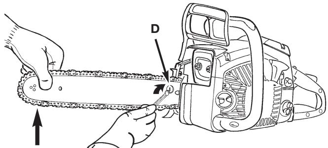 MTD TB4920CC - SAW CHAIN TENSION ADJUSTMENT - 2