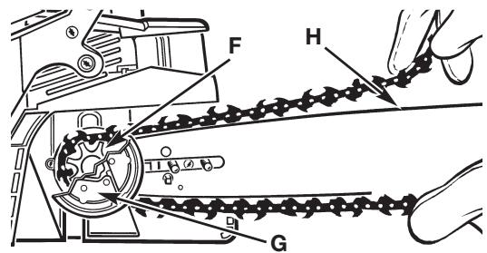 MTD TB4920CC - INSTALL THE SAW CHAIN - 2
