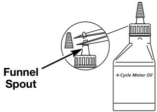 MTD TB575SS - ADDING OIL TO CRANKCASE: INITIAL USE - 1