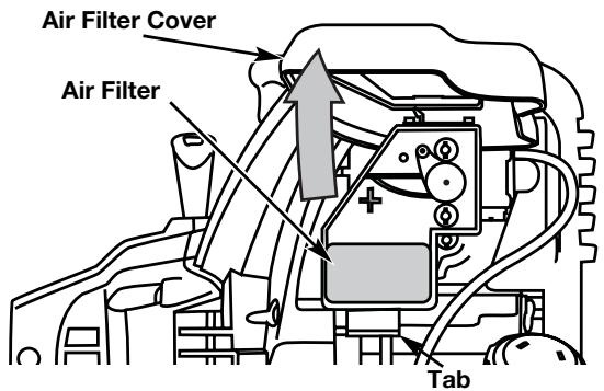 MTD TB575SS - Cleaning the Air Filter - 1
