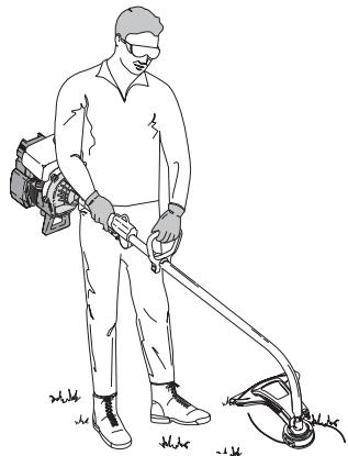 MTD Y28 - HOLDING THE TRIMMER - 2