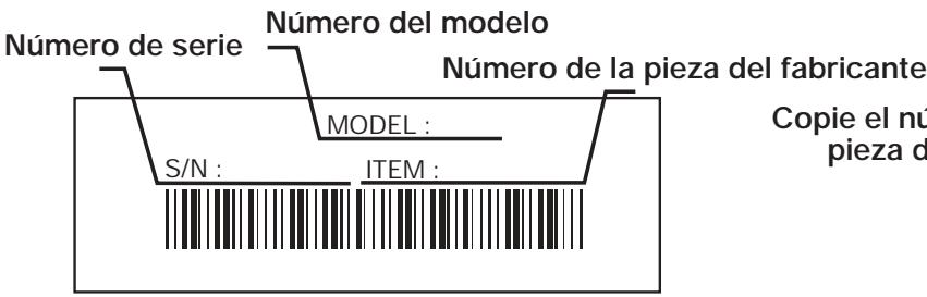 MTD Y700 - PARA ENCONTRAR EL NUMERO DEL MODELO - 2