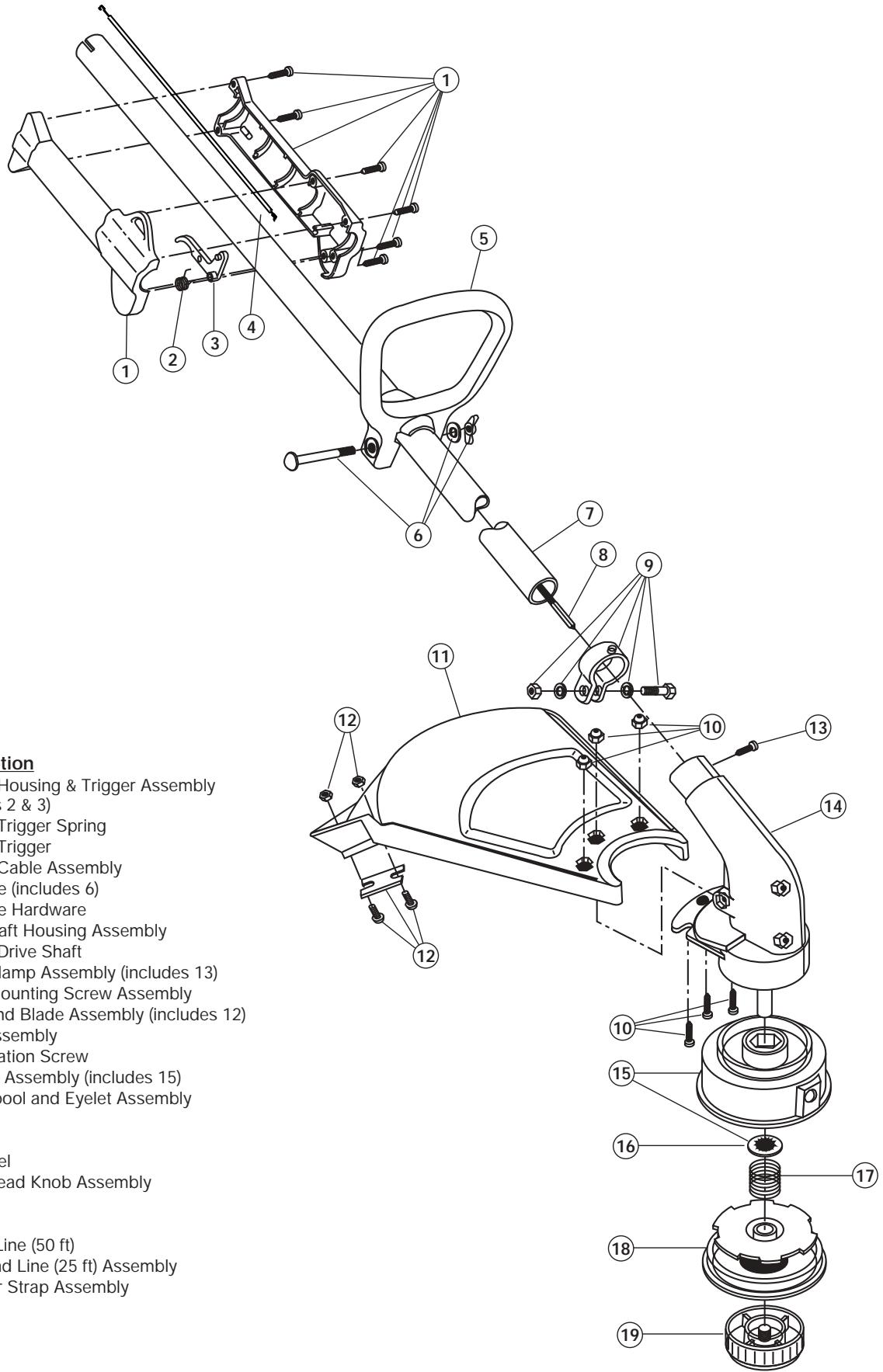 MTD YM1500 - BOOM AND TRIMMER PARTS - MODEL YM1500 2-CYCLE GAS TRIMMER - 1