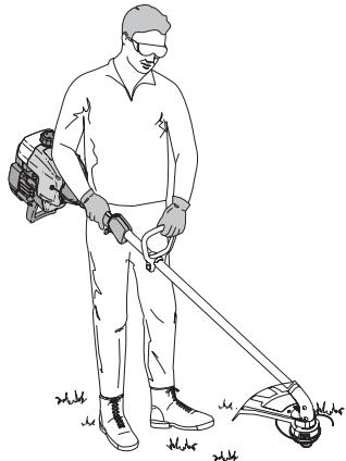 MTD YM1500 - Holding the Trimmer - 2