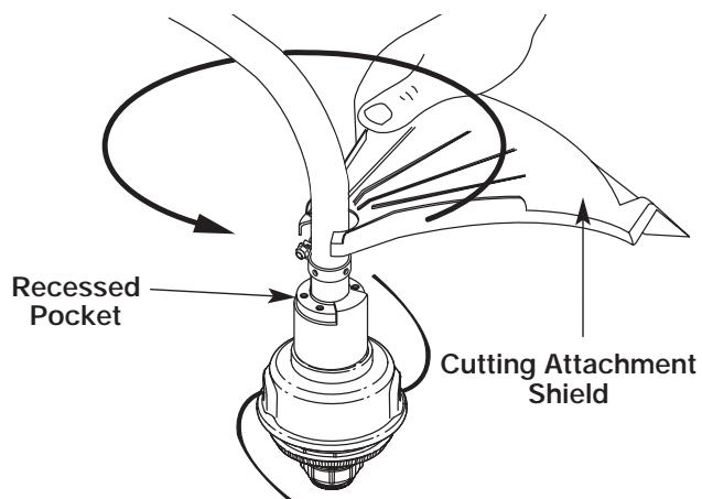 MTD YM25 - Installing the Cutting Attachment Shield - 3
