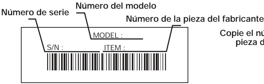 MTD YM25 - PARA ENCONTRAR EL NUMERO DEL MODELO - 2