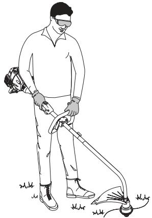 MTD YM25 - Holding the Trimmer - 2