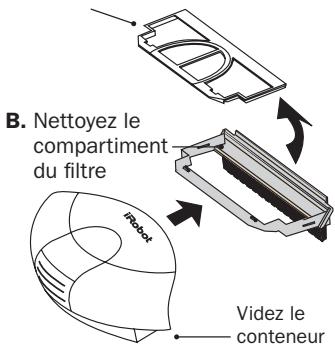 IROBOT ROOMBA 5105 - Nettoyez le compartiment du filtre de roomba - 1