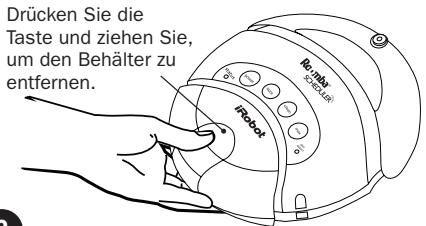 IROBOT ROOMBA 5105 - Entfernen und leeren Sie den Behälter des Roomba. - 1