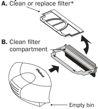 IROBOT ROOMBA 5210 - Clean Roomba's filter compartment - 1