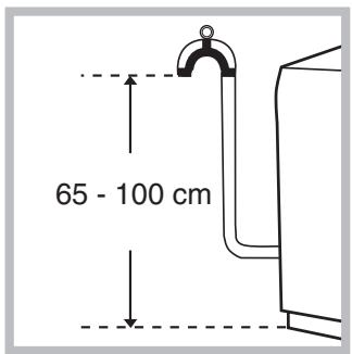 HOTPOINT-ARISTON AVTL 83 - Raccordement du tuyau de vidange - 1