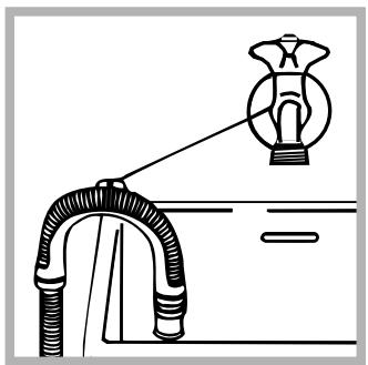 HOTPOINT-ARISTON AVTL 83 - Connecting the drain hose - 1