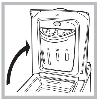 HOTPOINT-ARISTON AVTL 83 - Comment ouvrir et fermer le tambour - 1