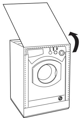 HOTPOINT-ARISTON LBE 129 - Applicazione del pannello in legno alla porta e insertimento della macchina nei mobili: - 2