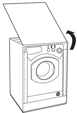 HOTPOINT-ARISTON LBE 68 - Application du panneau d'habillage en bois sur la porte et montage du machine à laver à l'intérieur des éléments: - 2