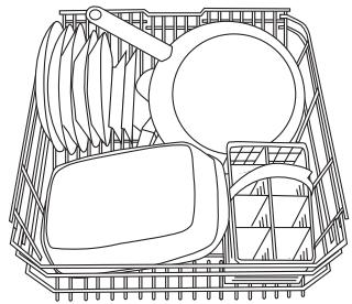 HOTPOINT-ARISTON LF 70 - Exemples de chargement du panier inférieur - 2