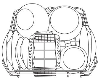 HOTPOINT-ARISTON LF 70 - Loading examples for the lower rack - 1
