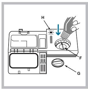 HOTPOINT-ARISTON LF 70 - Charger le produit de rinçage - 1