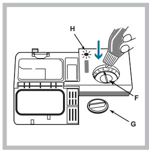 HOTPOINT-ARISTON LF 70 - Cargar el abrillantador - 1