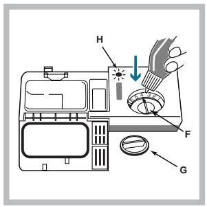 HOTPOINT-ARISTON LF 70 - Caricare il brillantante - 1