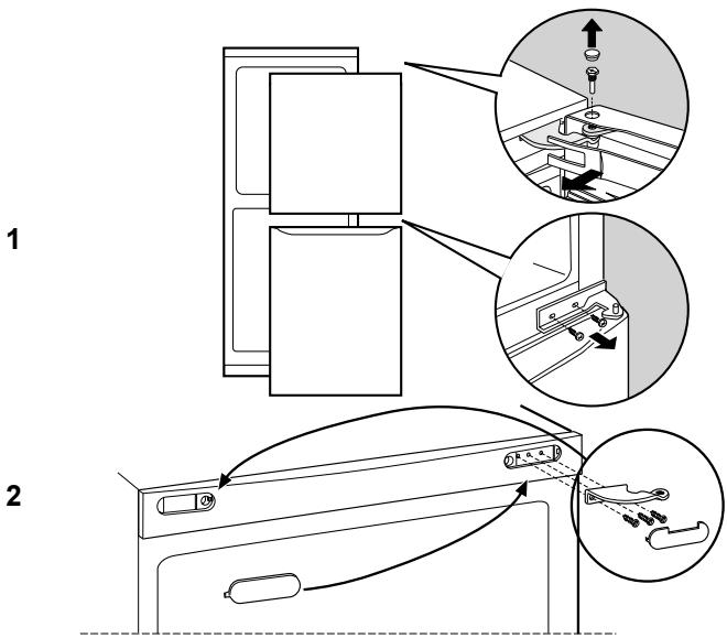 HOTPOINT-ARISTON MBL 2033 CV - Zmiana kierunku otwierania drzwi - 1