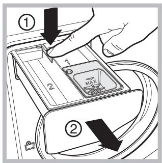 HOTPOINT-ARISTON AQXGF 169 - Cleaning the detergent dispenser drawer - 1