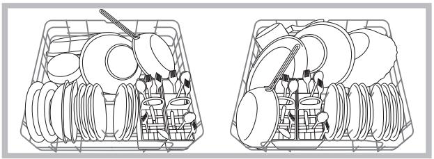 HOTPOINT-ARISTON LKF 7146 - Exemples de chargement du panier inférieur - 1