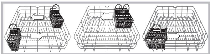 HOTPOINT-ARISTON LKF 7146 - Exemples de rangement dans le panier à couverts - 1