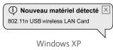 LISTO CW-372 - Étape 6 Branchez ensuite la clé Wi-Fi dans un port us8 libre de votre ordinateur. Étape 7 La bulle d'information suivante apparait - 1