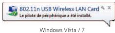 LISTO CW-372 - Étape 6 Branchez ensuite la clé Wi-Fi dans un port us8 libre de votre ordinateur. Étape 7 La bulle d'information suivante apparait - 2