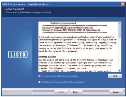 LISTO CW-372 - INSTALLATION DU LOGICIEL - 1