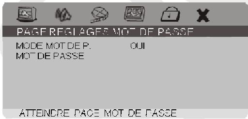 LISTO DVD PORTABLE 7DVD-979 - 5) Page Réglages Mot de Passe - 1