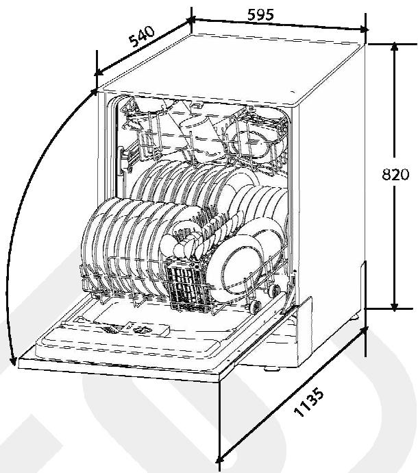 LISTO LAVE VAISSELLE LV 49L2S - Encastrement de l'ordinateil - 1