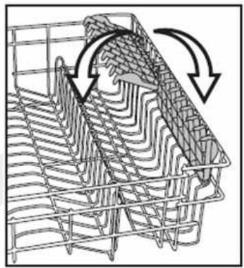 LISTO LAVE VAISSELLE LVI 49L1F - - Replier les supports d'assiettes et/ou les étagères à tasses - 2
