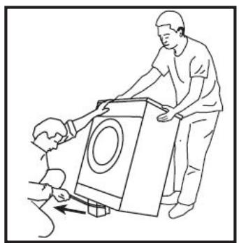 LISTO LAVE-LINGE LF 1207-D1 - RETIRER LES CALES DE TRANSPORT - 1