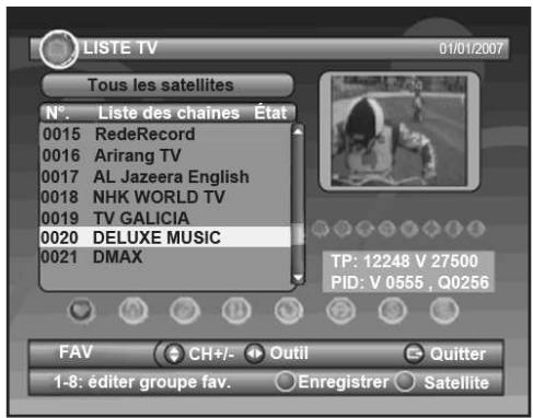 LISTO RECEPTEUR SATELLITE SAT-168 - Menus TV&amp;Radio - 3
