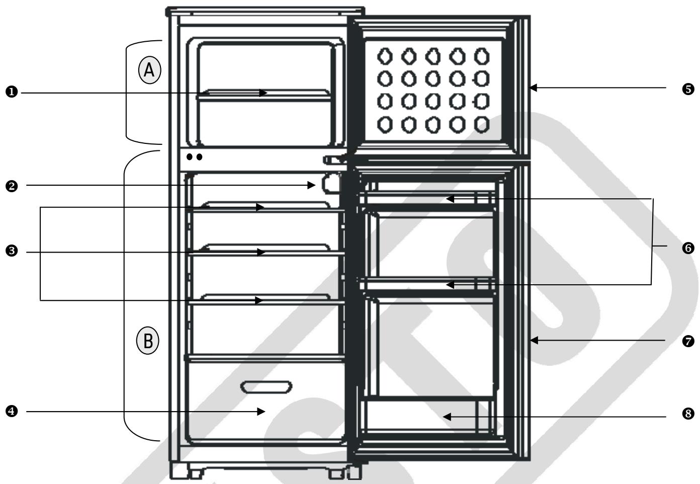 LISTO REFRIGERATEUR 2 PORTES RDL 212 - Mise au rebut - 1