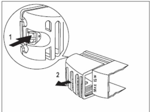 LISTO REFRIGERATEUR COMBINE RCL 302G - Avant de changer l'ampoule, éteignez l'appareil et débranche-ile. - 1
