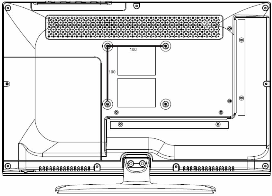 LISTO TV LED TV 18,5DVDHD-026 - INSTALLATION D'UN SUPPORT MURAL - 2