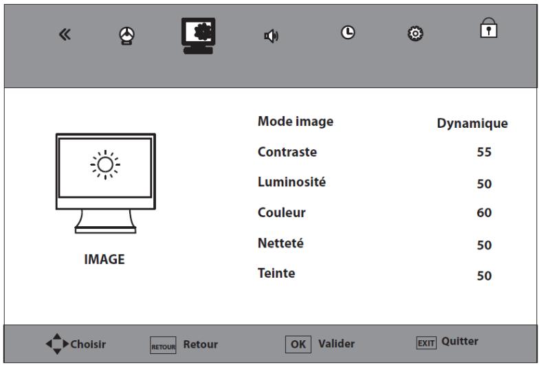LISTO TV LED TV 18,5DVDHD-026 - UTILISATION DU MENU IMAGE - 1