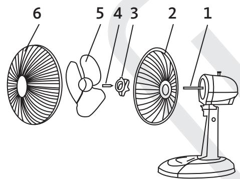 LISTO VENTILATEUR DE TABLE VT23L1 - ASSEMBLAGE - 1