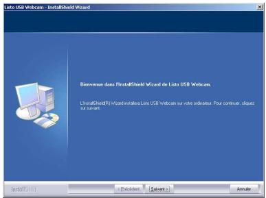 LISTO WEBCAM WBC-131 - INSTALLATION DU LOGICIEL - 1