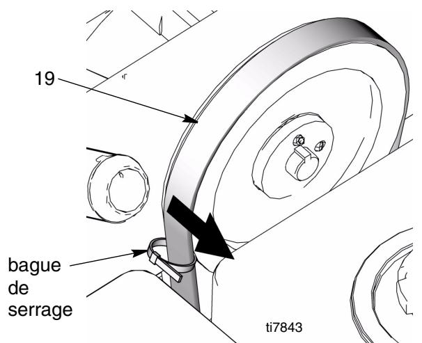 GRACO GH 833 - Enlever la couroie - 1