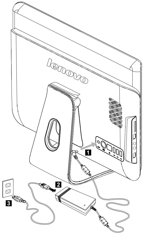 LENOVO C200 - Branchez les cordons d'alimentation électrique à une prise électrique mise à la terre. - 1