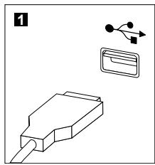 LENOVO IDEACENTRE A310 - Branchez tous les autres périphériques dont vous disposez. Voitre ordinateur n'est pas nécessairement équipé de tous les connecteurs représentés ici. - 1