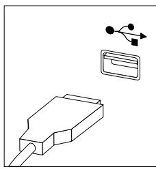 LENOVO IDEACENTRE A310 - Reliez le cable de la souris au connecteur souris approprié (connecteur USB). - 1